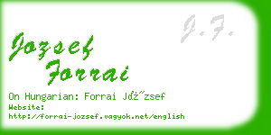 jozsef forrai business card